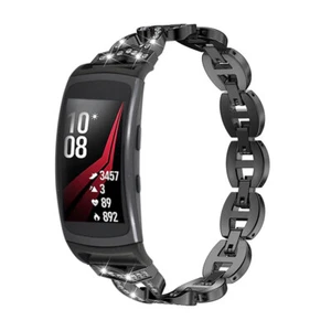 Stainless Steel Straps For Samsung Gear Fit2 Pro SM-R360 Diamond Bracelet Band - Picture 1 of 15