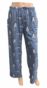 Siberian Husky Unisex Lightweight Cotton Blend Pajama Bottoms XL – Super Soft - Picture 1 of 4