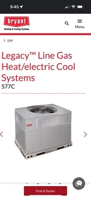 Sistemas de refrigeración eléctricos de gas/calor Bryant Legacy Line modelo 577C-C Foto 1 de 4