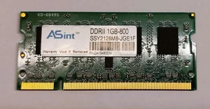 RAM SO-DIMM 1GB DDR2 ASINT DDRII 1GB-800 SSY2128M8-JGE1F PC2-6400S 800 MHz - Foto 1 di 2