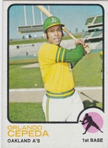 1973 Topps Set Break #545 Orlando Cepeda NEAR MINT    Oakland Athletics