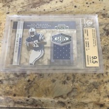 2001 PLAYOFF HONORS REGGIE WAYNE ROOKIE GEMS JERSEY 193/725 BECKETT 9.5