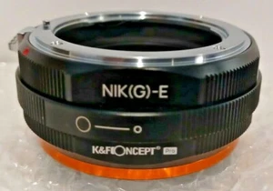 NIK(G)-E K&F Concept Lens Mount Nikon to Sony Adapter Factory New in Box - Picture 1 of 5