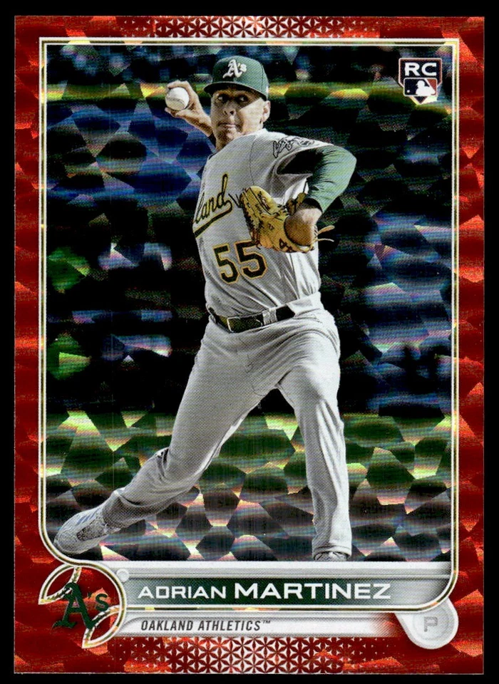 2022 Topps Update Orange Rainbow Foil Adrian Martinez 022/299 Oakland Athletics - Image 1 of 2