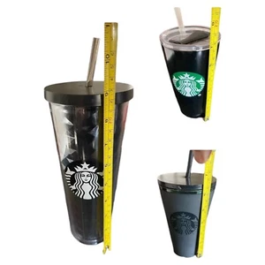 Vasos STARBUCKS (juego de 3) negros/grises (usados) - Imagen 1 de 8