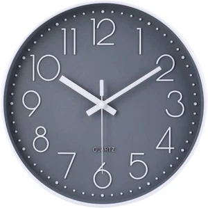 Non-Ticking Wall Clock Silent Battery Operated Round Wall Clock Modern Simple St - Picture 1 of 12