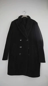 Zara Cordmantel L schwarz Mantel Jacke Cord Trenchcoat Cabanmantel - Bild 1 von 7