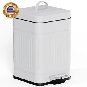 Small Trash Can with Lid-5L/1.3 Gal, Stainless Steel Outdoor Dog Poop Garbage Ca - Picture 1 of 6