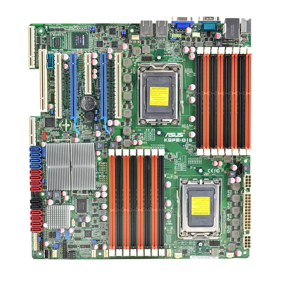 Asus Kgpe-D16 2x G34 Ddr3 /Max. 256GB/  Pcie Sata - Image 1 of 3