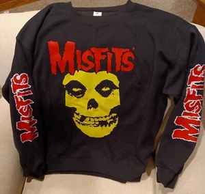 Misfits American Psycho 2 Sided Crewneck Sweatshirt - Fits Large Punk Rock Shirt - Picture 1 of 6