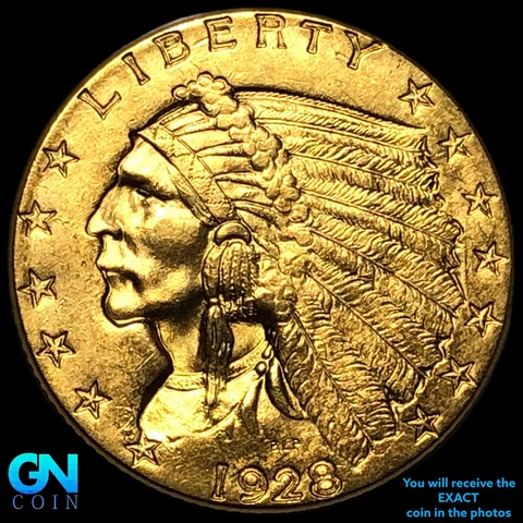 1928 P $2.50 Indian Gold Quarter Eagle Piece   #E6853 Cover