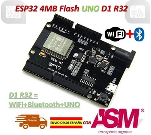 ESP32 ESP32S WiFi & Bluetooth 4MB Flash UNO D1 R32 ENVIO RAPIDO - Imagen 1 de 6