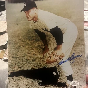Hank Bauer New York Yankees Signed 8x10 Color Photo Auto JSA - Picture 1 of 4