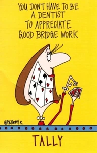 Neu - Lustig Zahnarzt sein Brücke Arbeit Motiv Bridge Tallies - 8 Stück - Bild 1 von 3