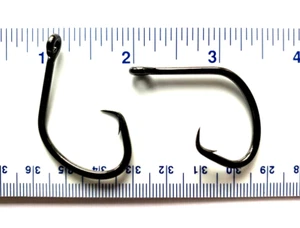 50 VMC 3X Strong 8382 8382BN Nemesis Circle Black Nickel Fish Hooks 6/0 - Picture 1 of 2