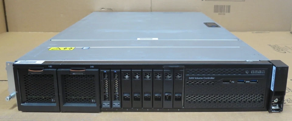IBM 2145-SV1 SAN Volume Controller 128GB 2x E5-2667v4 8x2.5" Bay 480GB 2U Server - Image 1 of 4