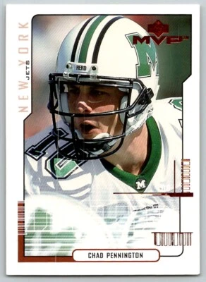 2000 UPPER DECK MVP CHAD PENNINGTON RC NEW YORK JETS #208 - Image 1 of 2