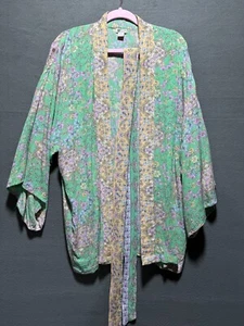 Billabong Kimono Style Robe Swimsuit Cover Up Floral Womens S - Picture 1 of 7