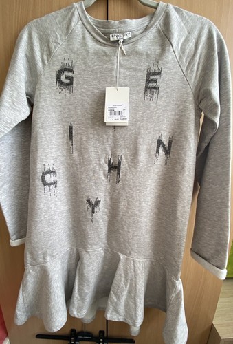 Givenchy Abito Stampa Logo Cotone Grigio 12 anni