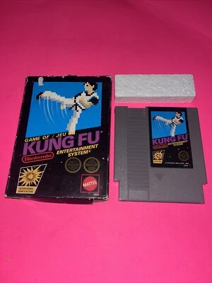 Kung Fu Sticker Seal Box & Cart NES Nintendo Black Box- Mattel -french Canadian - Image 1 of 4