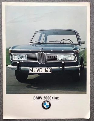 BMW 2000 TILUX Car Sales Brochure For 1968 #12250 e 10 8/67 - Image 1 of 3