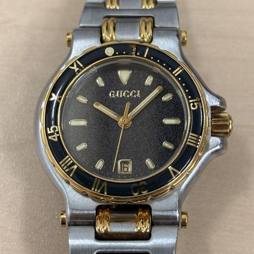 Orologio Gucci 9200L Bicolore Quarzo Donna Stile Subacqueo Lunetta 26mm Chip Funzionante
