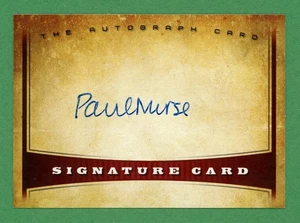 Sir Paul Krankenschwester 2001 Nobelpreis für Physiologie Medizin signierte Sammelkarte 28724 - Bild 1 von 2