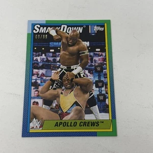 Apollo Crews /99 Green Parallel 2021 Topps Heritage WWE #48 Card SmackDown - Bild 1 von 3