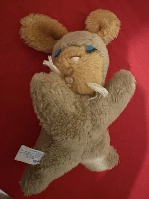 Vintage Knickerbocker Tan Bean Bag Bunny Rabbit 9" - Image 1 of 4