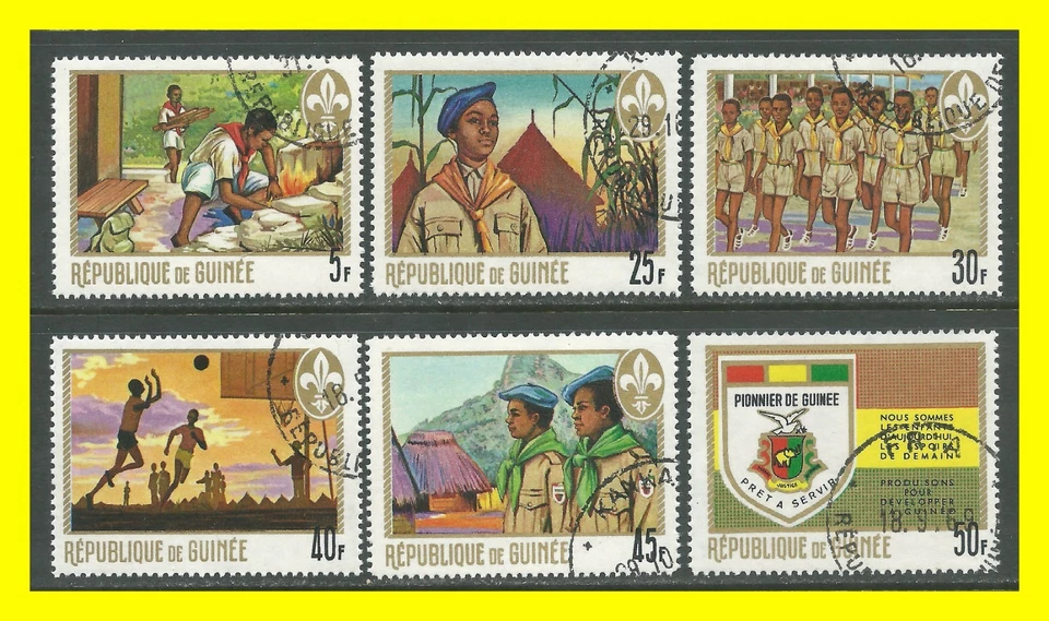 Guinea / 1969 / SCOUTS / LOT OF 6 / CANCELED - Image 1 of 1