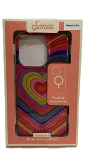 Sonix Apple iPhone 14 Pro Case with MagSafe - Rainbow Hearts - Picture 1 of 5