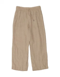 ATHLETA Womens Petite High Waist Wide Leg Trousers Small W27 L27 Beige KQ02 - Picture 1 of 3