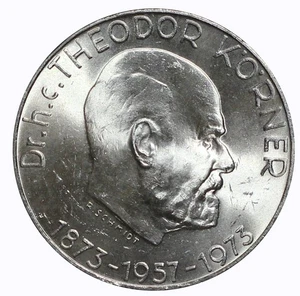 1973 AUSTRIA DR. THEODOR KORNER MONEDA 50 SCHILLING ARGENTO MF133456 - Picture 1 of 2