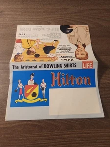 Vintage 1950's MCM Hilton Bowling Apparel Shirt Original Catalog - Picture 1 of 5