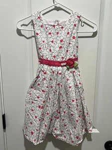 2 Dresses: Dollie & Me/Faded Glory White & Black Girls/Kids Dress w Pink Accents - Picture 1 of 7