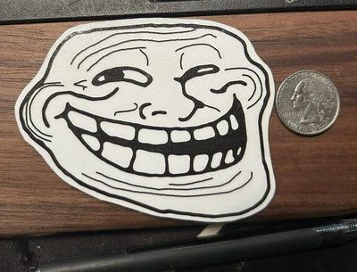 AVERY VINYL Troll Face Meme You Mad Bro Internet Rage Comic Quality Printed Vinyl Sticker