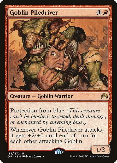 Goblin Piledriver 1x FOIL ORI MTG Magic Origins Rare MINT red - Image 1 of 1