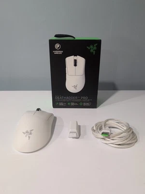 Razer DeathAdder V3 Pro Wireless Gaming Mouse White Excellent Condition - Image 1 of 4