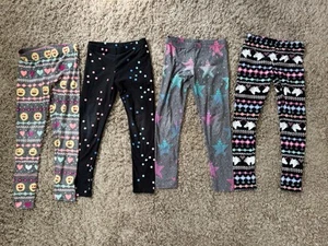 FOUR So Kohl’s Cozy Girls Leggings- GUC- size 10- See Notes - Picture 1 of 10