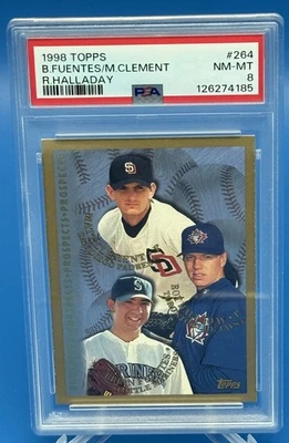 1998 Topps #264 ROY HALLADAY RC PSA 8 Toronto BlueJays Philadelphia Phillies HOF - Image 1 of 2