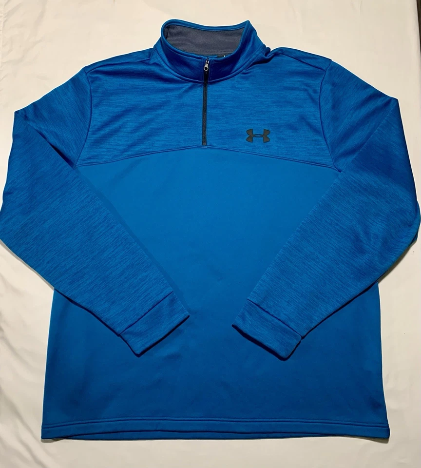 Under Armour 1/4 Cremallera Pullover Sudadera Chaqueta de Golf Calce Suelto Hombres 2XL Azul Foto 1 de 4