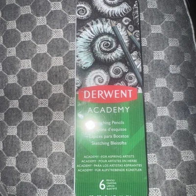 Conjunto de lápis de desenho Derwent Academy esboço com estojo (6) 3B 2B B HB H 2H - Imagem 1 de 2