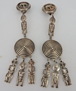 Scooter Paris: Modeschmuck Ohrclips afrikanische Motive um 1970 (130325) - Picture 1 of 7