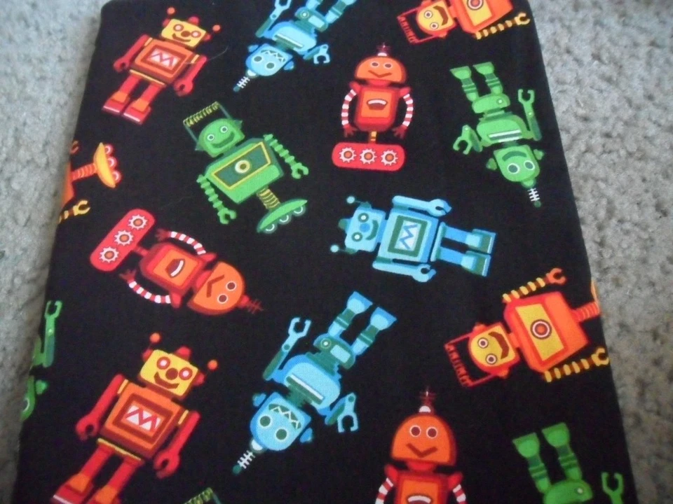 Cotton Quilt Fabric Robot Toys - Image 1 of 1