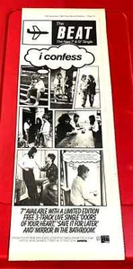 The Beat I Confess Vintage ORIGINAL 1982 Press/Magazine ADVERT 17"x 6" - Imagen 1 de 3