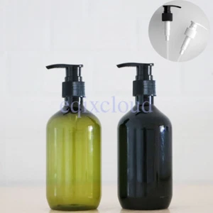 300ML 10 OZ Empty BLACK Plastic Lotion Pump Bottles Comestic Soap Gel Containers - Picture 1 of 9