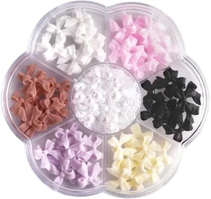 Colorful Bow-Knot Nail Stud Rhinestones Crystal 3D Nail Charms Jewel Stones - Picture 1 of 7