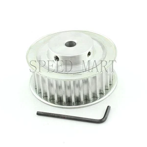 HTD8M Puleggia Temporizzazione 30 Denti Larghezza 27mm Alluminio Foro 12,7mm Motore Passo Blet - Foto 1 di 3