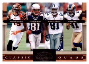 2008 Classics Quads Randy Moss Owens Holt Ochocinco #d /1000 Parallel Patriots