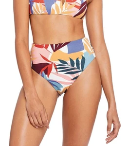 Vitamin A Swim Colorful Floral Barcelona High Waist Bikini Bottom L25643 Size 14 - Picture 1 of 3